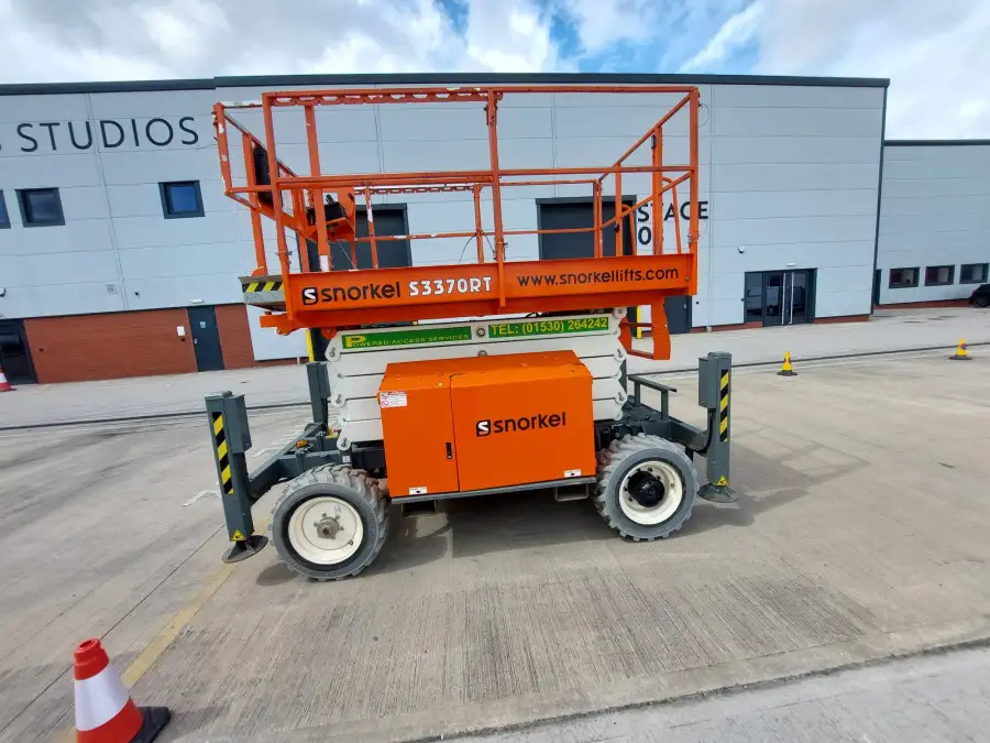 Click Here To Enlarge This Photo Of 2021 Snorkel 3370 RT Rough Terrain Diesel Scissor Lift (Choice of 3)