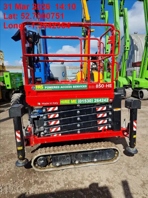Click Here To Enlarge This Photo Of Used Bibi 850 Diesel Tracked Scissor Lift